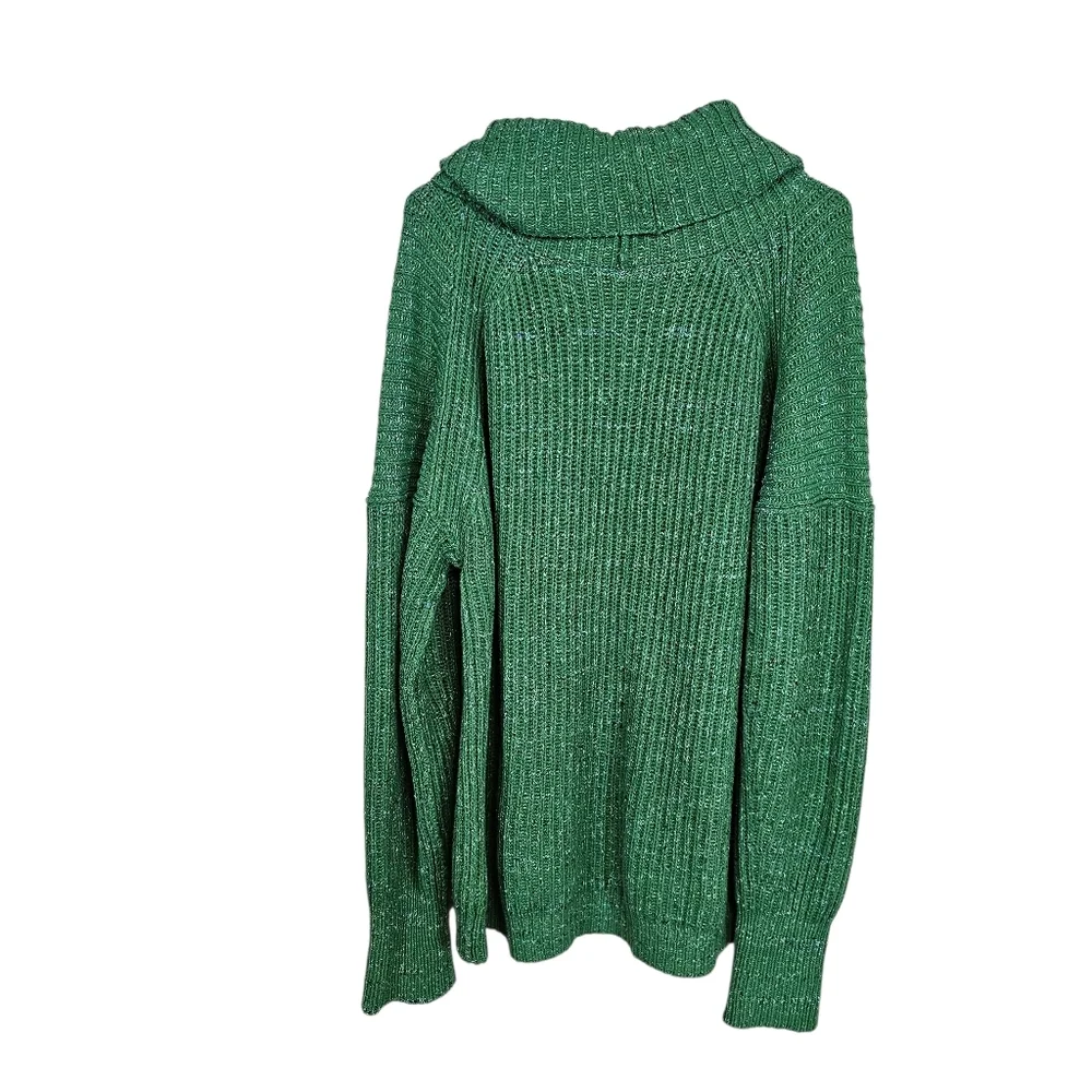 Free People Leo Turtleneck Cowl Neck Knit Sweater Tunic Oversized